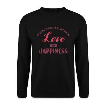 I wish you both a lifetime of love for - Unisex Sweatshirt - black - Front - Alina (178cm) & Michal (187cm)