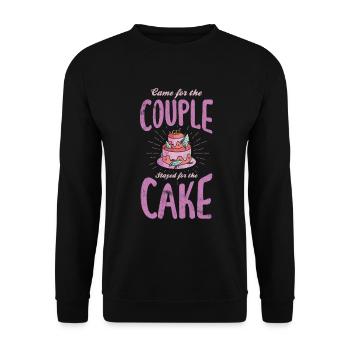 Came for the couple, stayed for the bride, the - Unisex Sweatshirt - black - Front - Alina (178cm) & Michal (187cm)