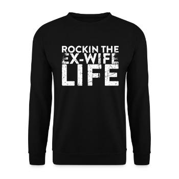 Rockin The Ex-Wife's Life for Divorce - Unisex Sweatshirt - black - Front - Alina (178cm) & Michal (187cm)