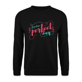 A Perfect Day Marriage Design For The Bride - Unisex Sweatshirt - black - Front - Alina (178cm) & Michal (187cm)