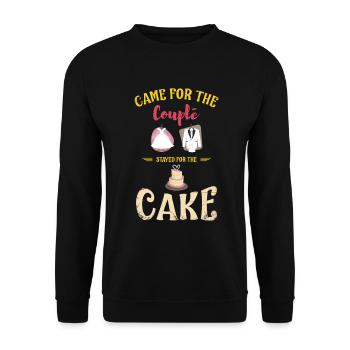 Came for the couple, stayed for the bride, the - Unisex Sweatshirt - black - Front - Alina (178cm) & Michal (187cm)