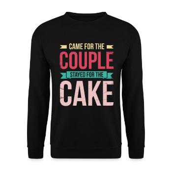 Came for the couple, stayed for the bride, the - Unisex Sweatshirt - black - Front - Alina (178cm) & Michal (187cm)