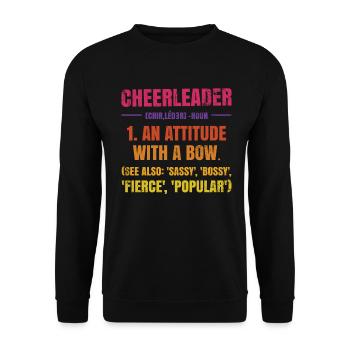 Cheerleader-definitions-design Pour les pom-pom girls - Sweat-shirt Unisexe - noir - Devant - Alina (178cm) & Michal (187cm)