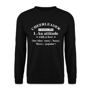 Cheerleader-definitions-design Pour les pom-pom girls - Sweat-shirt Unisexe - noir - Devant - Alina (178cm) & Michal (187cm)