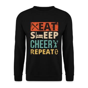 Tout sur ce design de base pour les pom-pom girls - Sweat-shirt Unisexe - noir - Devant - Alina (178cm) & Michal (187cm)