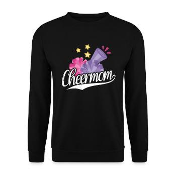 Cheer Mom Design pour les pom-pom girls Cheer - Sweat-shirt Unisexe - noir - Devant - Alina (178cm) & Michal (187cm)