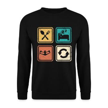 Tout sur ce design de base pour les pom-pom girls - Sweat-shirt Unisexe - noir - Devant - Alina (178cm) & Michal (187cm)