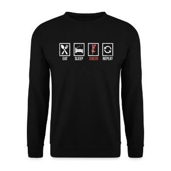 Tout sur ce design de base pour les pom-pom girls - Sweat-shirt Unisexe - noir - Devant - Alina (178cm) & Michal (187cm)