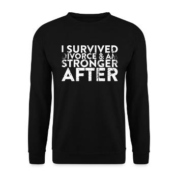 J’ai survécu au divorce et après le - Sweat-shirt Unisexe - noir - Devant - Alina (178cm) & Michal (187cm)