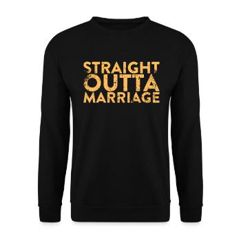 Mariage Direct Outta pour le divorce - Sweat-shirt Unisexe - noir - Devant - Alina (178cm) & Michal (187cm)