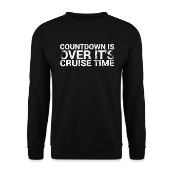 Der Countdown Ist Vorbei, Es Ist Kreuzfahrtzeit - Unisex Pullover - Schwarz - Vorne - Alina (178cm) & Michal (187cm)