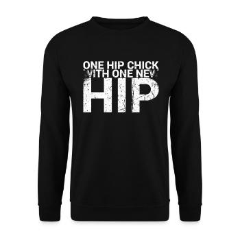 Un poussin branché avec une nouvelle femme branchée - Sweat-shirt Unisexe - noir - Devant - Alina (178cm) & Michal (187cm)