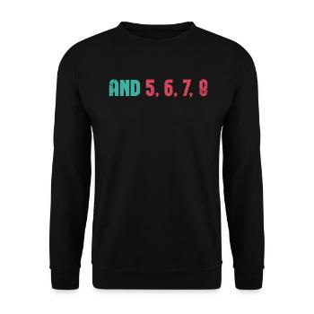 and 5, 6, 7, 8 Design for Cheerleader Cheer Girls - Unisex Sweatshirt - black - Front - Alina (178cm) & Michal (187cm)