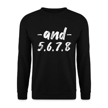 and 5, 6, 7, 8 Design for Cheerleader Cheer Girls - Unisex Sweatshirt - black - Front - Alina (178cm) & Michal (187cm)