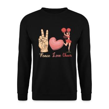 Friedensliebes-beifall-design Für - Unisex Pullover - Schwarz - Vorne - Alina (178cm) & Michal (187cm)