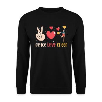 Peace Love Applause Design pour - Sweat-shirt Unisexe - noir - Devant - Alina (178cm) & Michal (187cm)