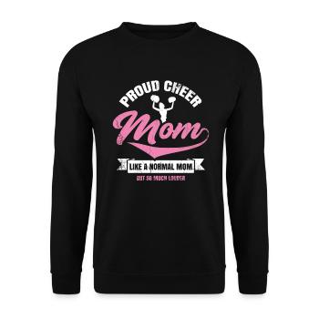Proud Cheer Mom like a normal mom for - Unisex Sweatshirt - black - Front - Alina (178cm) & Michal (187cm)
