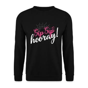 Sip Sip Hurra Marriage Design for Bride-Groom - Unisex Sweatshirt - black - Front - Alina (178cm) & Michal (187cm)