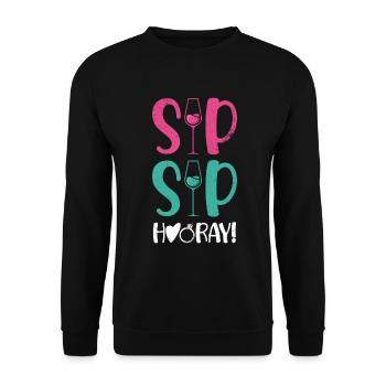 Sip Sip Hurra Marriage Design for Bride-Groom - Unisex Sweatshirt - black - Front - Alina (178cm) & Michal (187cm)