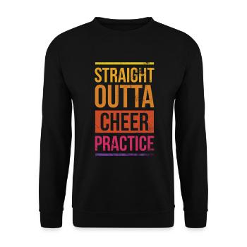 Straight Outta Cheer Practice pour les pom-pom girls - Sweat-shirt Unisexe - noir - Devant - Alina (178cm) & Michal (187cm)