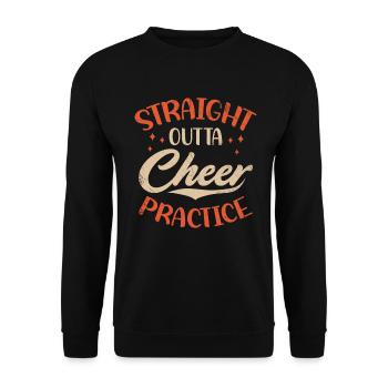 Straight Outta Cheer Practice pour les pom-pom girls - Sweat-shirt Unisexe - noir - Devant - Alina (178cm) & Michal (187cm)