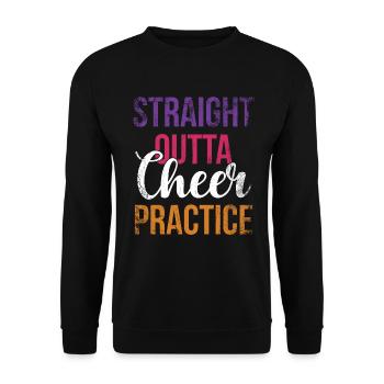 Straight Outta Cheer Practice pour les pom-pom girls - Sweat-shirt Unisexe - noir - Devant - Alina (178cm) & Michal (187cm)