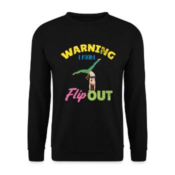 Attention: je pourrais utiliser le design pour les pom-pom girls - Sweat-shirt Unisexe - noir - Devant - Alina (178cm) & Michal (187cm)