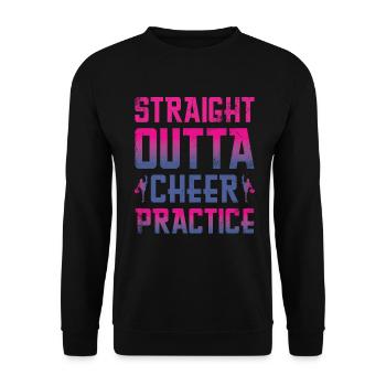 Straight Outta Cheer Practice pour les pom-pom girls - Sweat-shirt Unisexe - noir - Devant - Alina (178cm) & Michal (187cm)