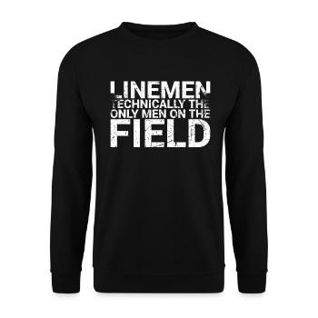 Les monteurs de lignes sont techniquement les seuls hommes sur le terrain - Sweat-shirt Unisexe - noir - Devant - Alina (178cm) & Michal (187cm)