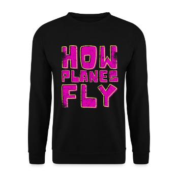 Comment les avions volent Design pour les pilotes - Sweat-shirt Unisexe - noir - Devant - Alina (178cm) & Michal (187cm)