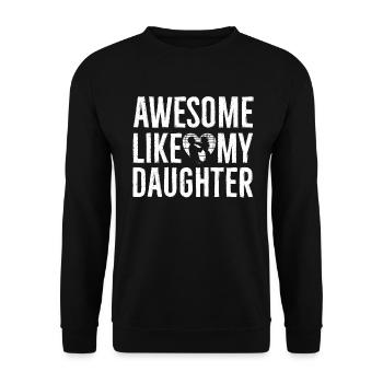 Fantastisch Wie Mein Tochterdesign Für Papa - Unisex Pullover - Schwarz - Vorne - Alina (178cm) & Michal (187cm)
