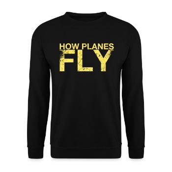 Comment les avions volent Design pour les pilotes - Sweat-shirt Unisexe - noir - Devant - Alina (178cm) & Michal (187cm)
