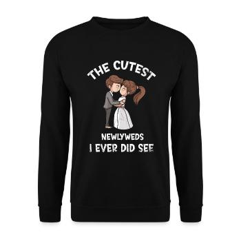 Le couple de mariée le plus doux que j’ai jamais fait pour la mariée - Sweat-shirt Unisexe - noir - Devant - Alina (178cm) & Michal (187cm)