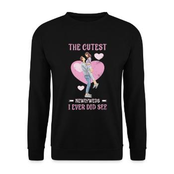 Le couple de mariée le plus doux que j’ai jamais fait pour la mariée - Sweat-shirt Unisexe - noir - Devant - Alina (178cm) & Michal (187cm)