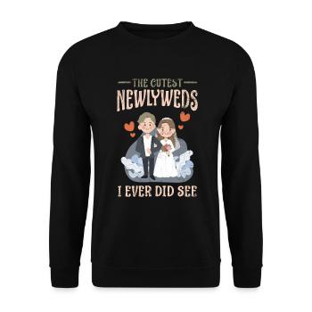Le couple de mariée le plus doux que j’ai jamais fait pour la mariée - Sweat-shirt Unisexe - noir - Devant - Alina (178cm) & Michal (187cm)