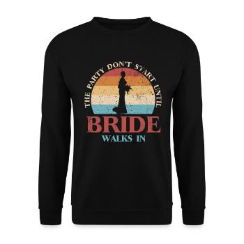 La fête ne commence pas tant que la mariée n’entre pas - Sweat-shirt Unisexe - noir - Devant - Alina (178cm) & Michal (187cm)