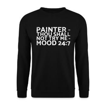 Painter_ Thou should not Me_ Mood 24:7 design - Unisex Sweatshirt - black - Front - Alina (178cm) & Michal (187cm)