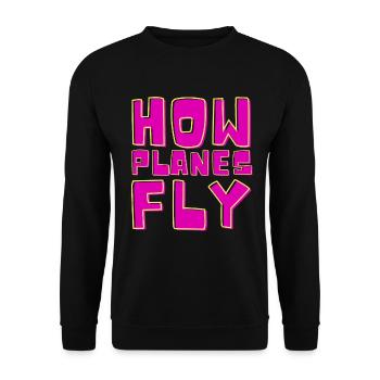 Comment les avions volent Design pour les pilotes - Sweat-shirt Unisexe - noir - Devant - Alina (178cm) & Michal (187cm)