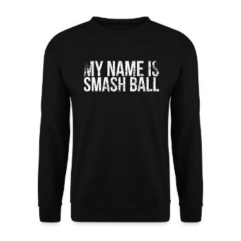My name is Smash Ball Design for tennis fans - Unisex Sweatshirt - black - Front - Alina (178cm) & Michal (187cm)