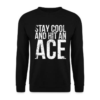 Stay cool and beat an Ass Design - Unisex Sweatshirt - black - Front - Alina (178cm) & Michal (187cm)
