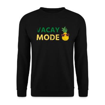 Vacay Mode Ananas Design Für Strandliebhaber - Unisex Pullover - Schwarz - Vorne - Alina (178cm) & Michal (187cm)