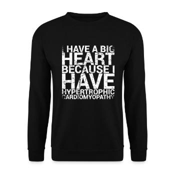 J’ai un grand cœur parce que j’ai une hypertrophie - Sweat-shirt Unisexe - noir - Devant - Alina (178cm) & Michal (187cm)