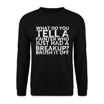Que dites-vous à un peintre qui en crée un pour - Sweat-shirt Unisexe - noir - Devant - Alina (178cm) & Michal (187cm)