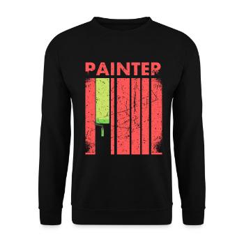 Peintre-décorateur-design Pour peintre-artistes - Sweat-shirt Unisexe - noir - Devant - Alina (178cm) & Michal (187cm)