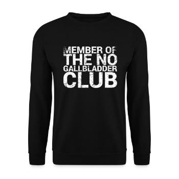 Member of No Gallbladder Club Surgery Recovery - Unisex Sweatshirt - black - Front - Alina (178cm) & Michal (187cm)