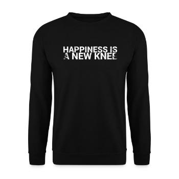 Le bonheur est un nouveau design de genou pour les survivants - Sweat-shirt Unisexe - noir - Devant - Alina (178cm) & Michal (187cm)