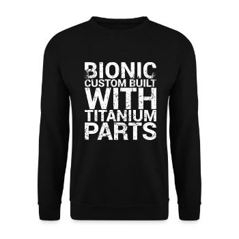 Bionic Custom Built Mit Titanteilen Knie-hüfte - Unisex Pullover - Schwarz - Vorne - Alina (178cm) & Michal (187cm)