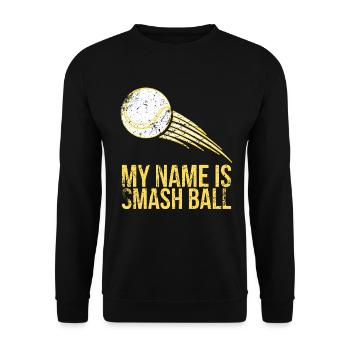 My name is Smash Ball Design for tennis fans - Unisex Sweatshirt - black - Front - Alina (178cm) & Michal (187cm)