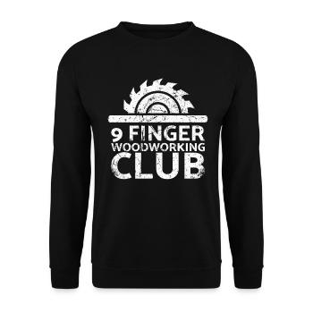 Club de menuiserie à 9 doigts pour charpentiers - Sweat-shirt Unisexe - noir - Devant - Alina (178cm) & Michal (187cm)
