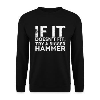 Si cela ne convient pas, essayez un - Sweat-shirt Unisexe - noir - Devant - Alina (178cm) & Michal (187cm)